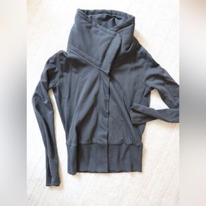 Herff Christiansen a coin athleisure charcoal gray jacket sz M